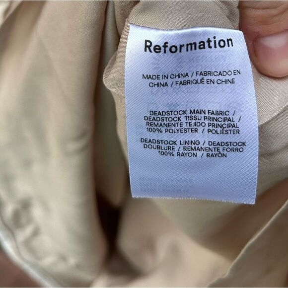 NWT Reformation Zenni Satin Mini Dress - Champagne size 10 - Picture 6 of 11